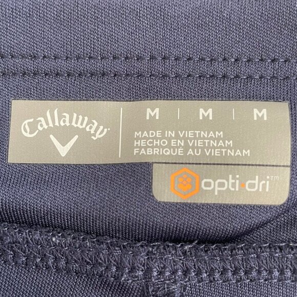 Callaway Opti-Dri Activewear Poly Golf Skirt/Skort Navy w Grn Wht Side Panels M - Picture 7 of 10